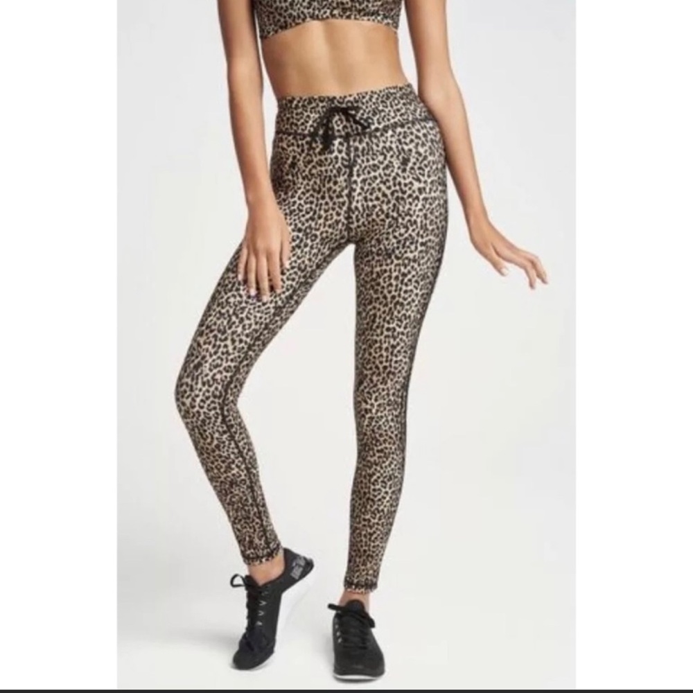 The Upside Free People FP Leopard Drawstring Leggings black animal leopard XS